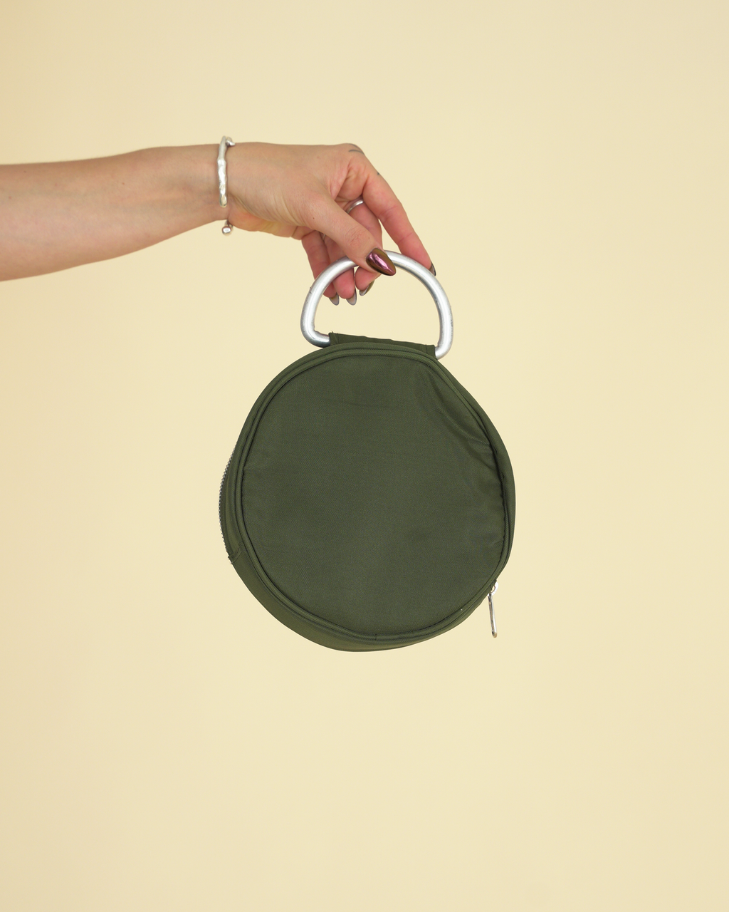 Junior Gaultier 1990s  Military-Style Circular Nylon Bag