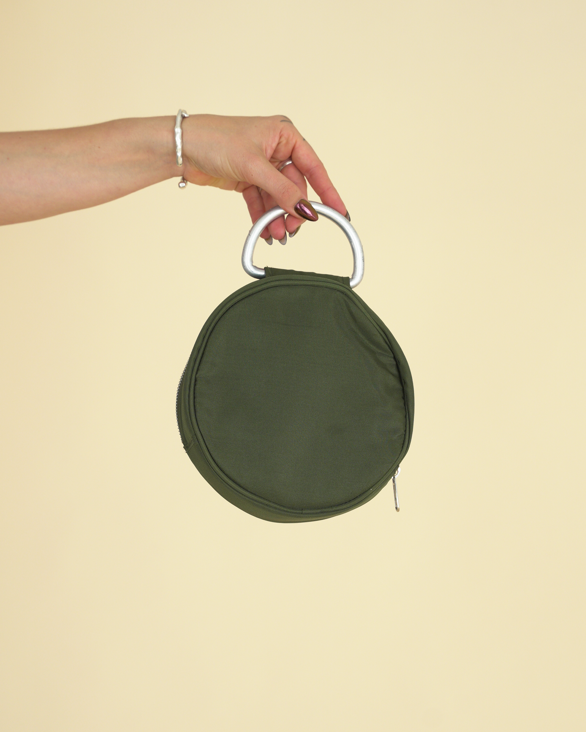 Junior Gaultier 1990s  Military-Style Circular Nylon Bag