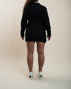 Jacquemus "La Robe Bahia" draped mini shirt dress