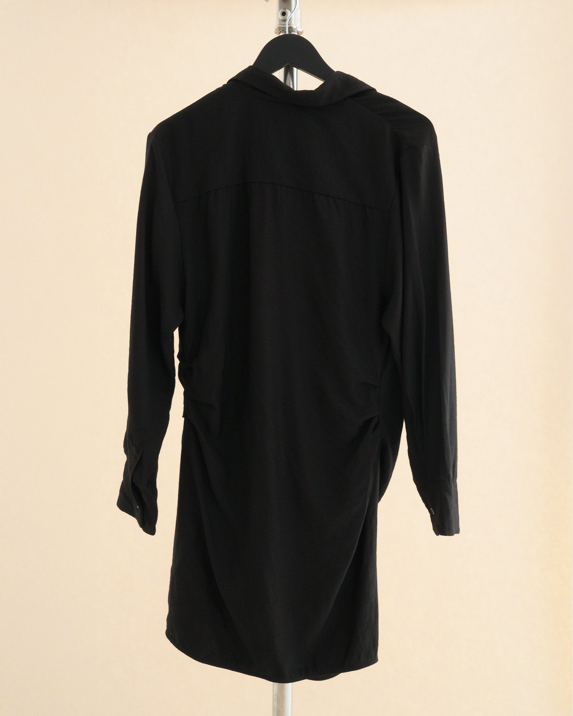 Jacquemus "La Robe Bahia" draped mini shirt dress
