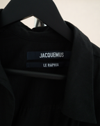 Jacquemus "La Robe Bahia" draped mini shirt dress