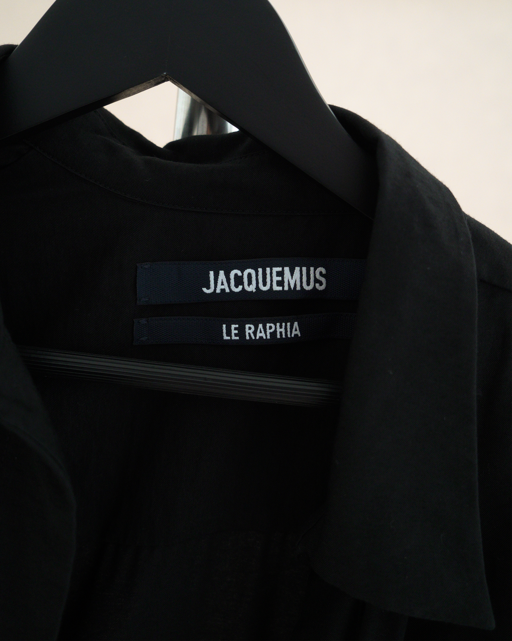 Jacquemus "La Robe Bahia" draped mini shirt dress