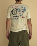 Vintage 1977 Sex Pistols Anti-Facist Hand-Painted Protest T-Shirt