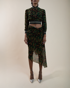 Jean Paul Gaultier Maille Sheer Mesh Camo Bomber & Wrap Sarong Set