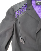 Jean Paul Gaultier Femme lace-up shoulder blazer
