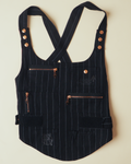 Jean Paul Gaultier backless pinstripe chest plate vest