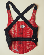Jean Paul Gaultier backless pinstripe chest plate vest