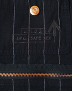Jean Paul Gaultier backless pinstripe chest plate vest