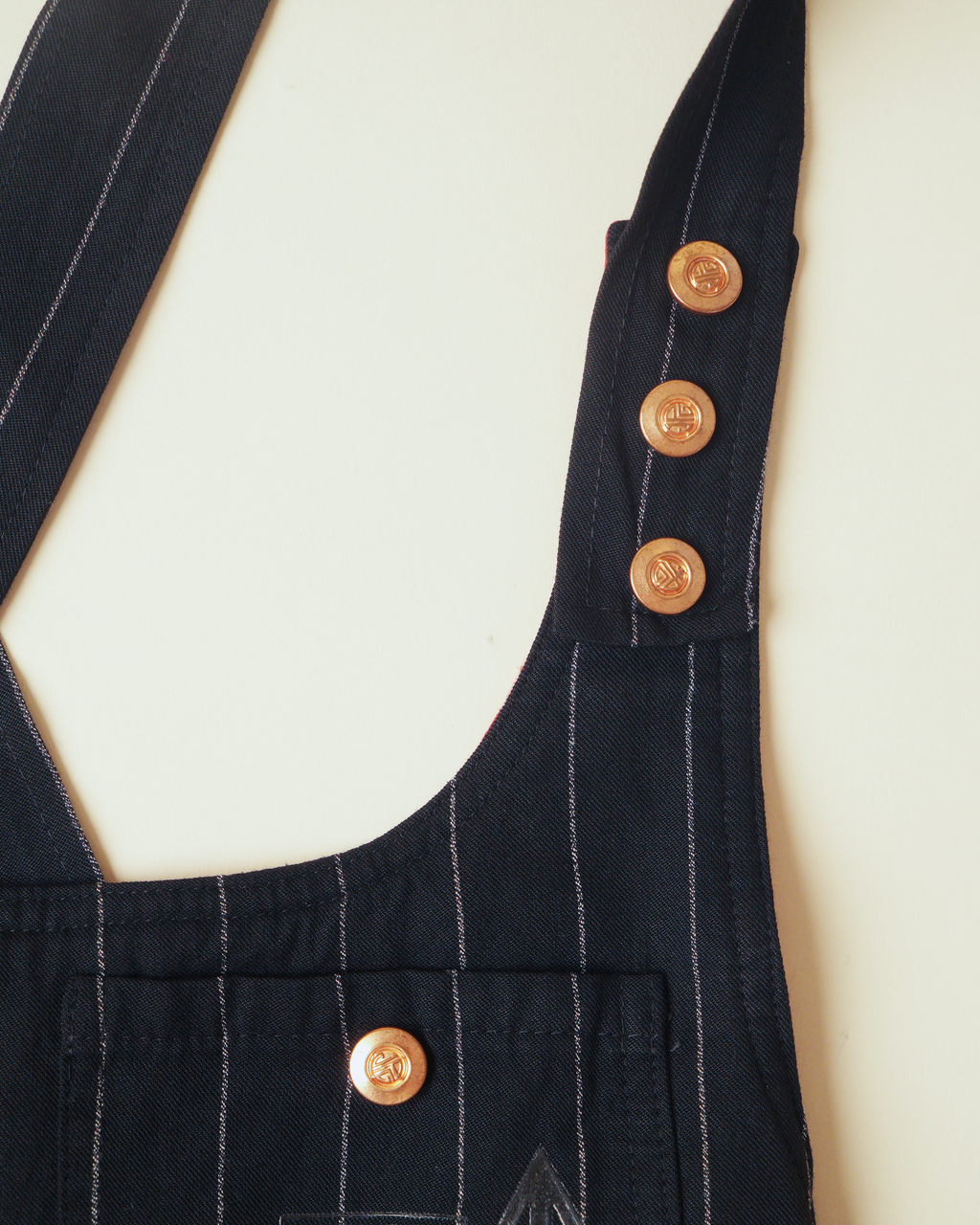 Jean Paul Gaultier backless pinstripe chest plate vest