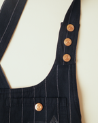 Jean Paul Gaultier backless pinstripe chest plate vest