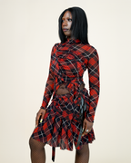 Jean Paul Gaultier 2-Piece Tartan Plaid Mesh Kilt Set