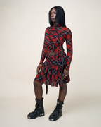 Jean Paul Gaultier 2-Piece Tartan Plaid Mesh Kilt Set