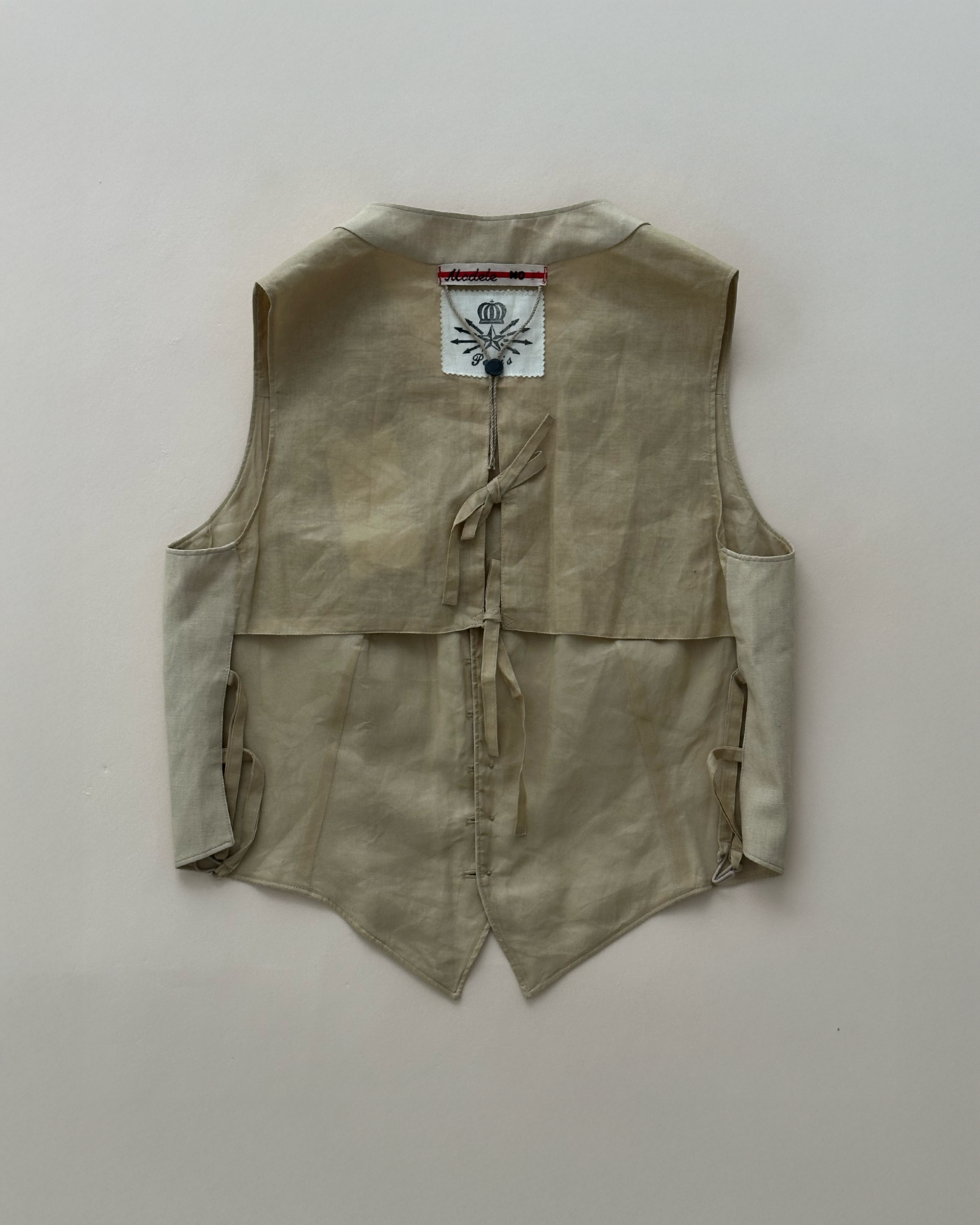 Archival Jean Paul Gaultier SS1994 “Les Tatouages” Deconstructed Waistcoat