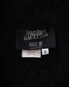 Jean Paul Gaultier Shaggy Mohair 3/4-Zip 3D Loop Sweater