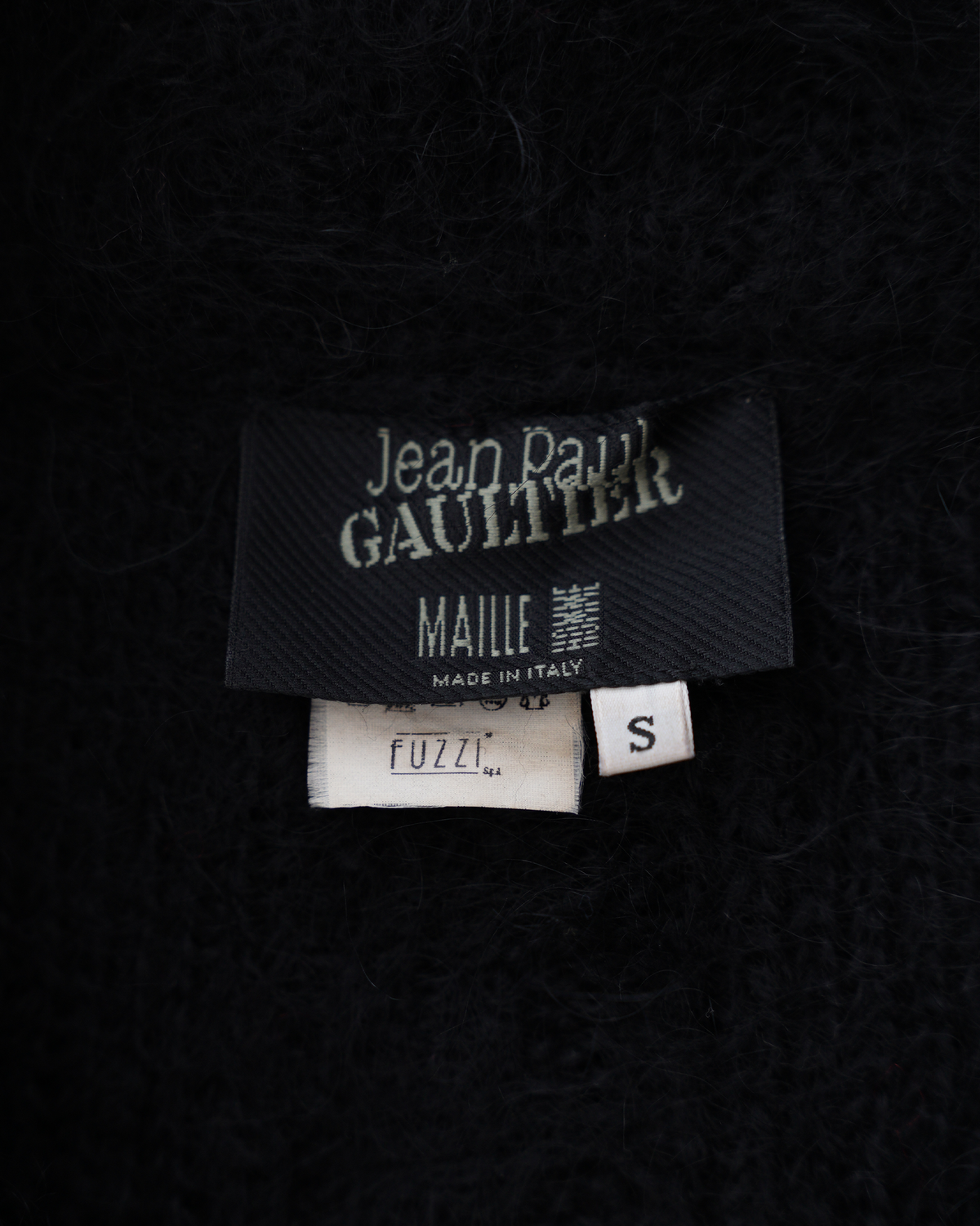 Jean Paul Gaultier Shaggy Mohair 3/4-Zip 3D Loop Sweater
