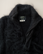 Jean Paul Gaultier Shaggy Mohair 3/4-Zip 3D Loop Sweater