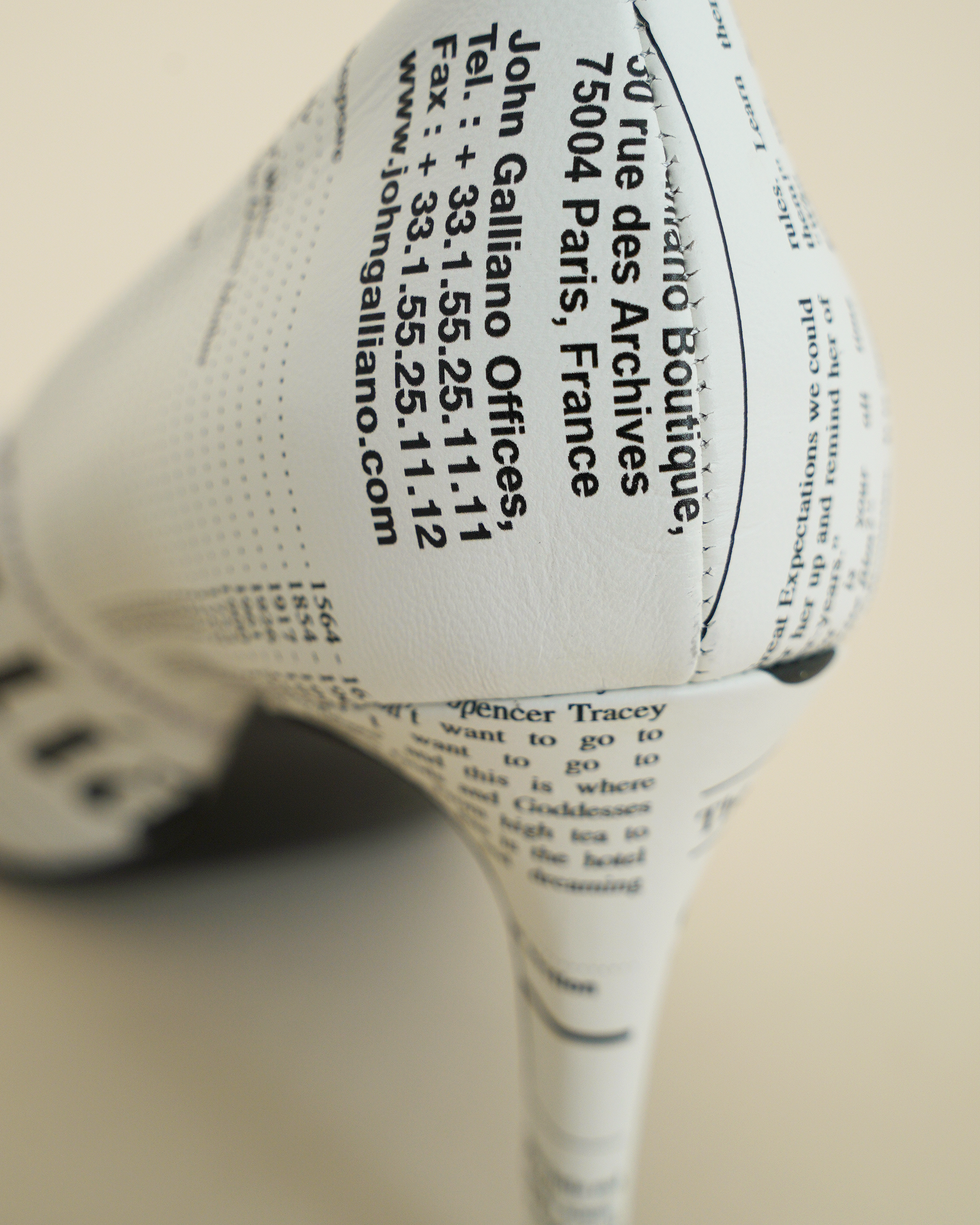 John Galliano “Gazette” Newspaper-Print Pumps