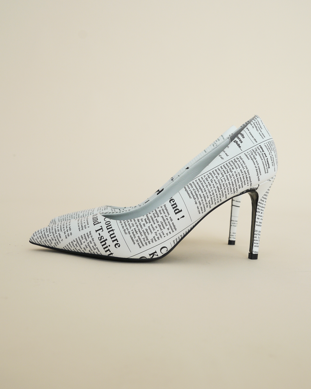 John Galliano “Gazette” Newspaper-Print Pumps