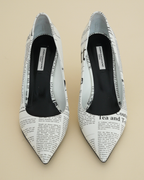 John Galliano “Gazette” Newspaper-Print Pumps