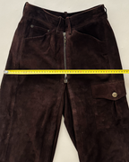 John Galliano goatskin suede utility trousers