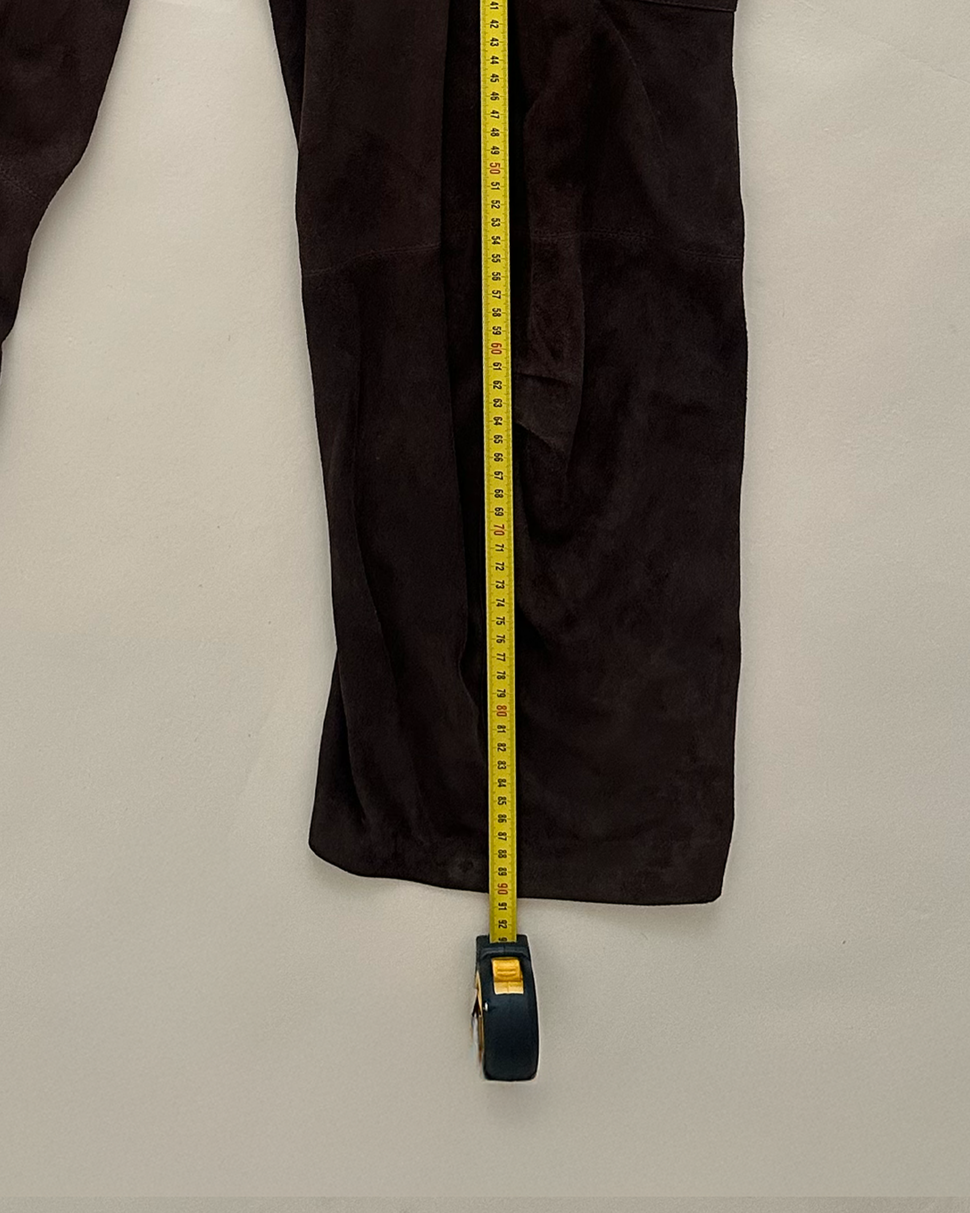 John Galliano goatskin suede utility trousers