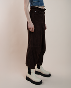 John Galliano goatskin suede utility trousers