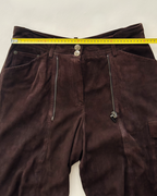 John Galliano goatskin suede utility trousers