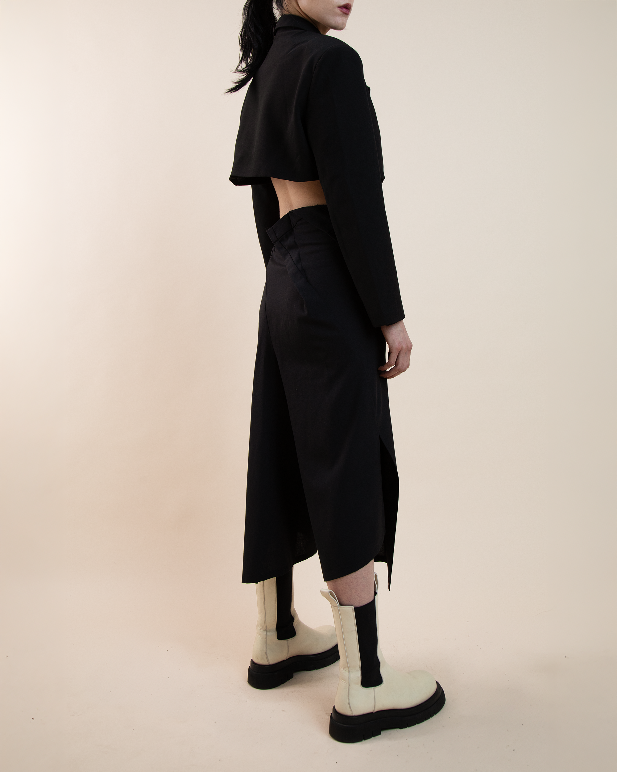 Junya Watanabe Comme des Garçons asymmetrical drop crotch culottes