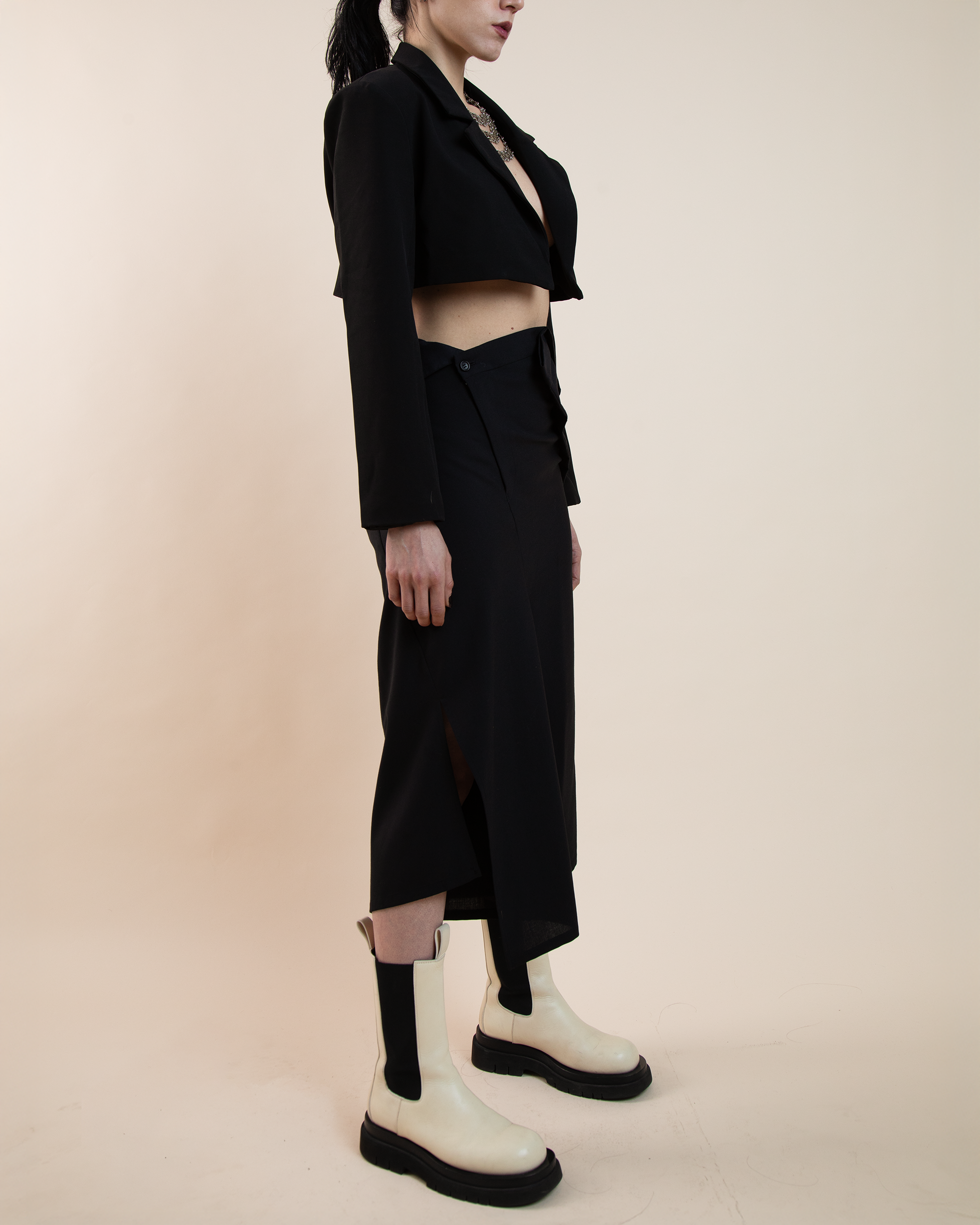 Junya Watanabe Comme des Garçons asymmetrical drop crotch culottes