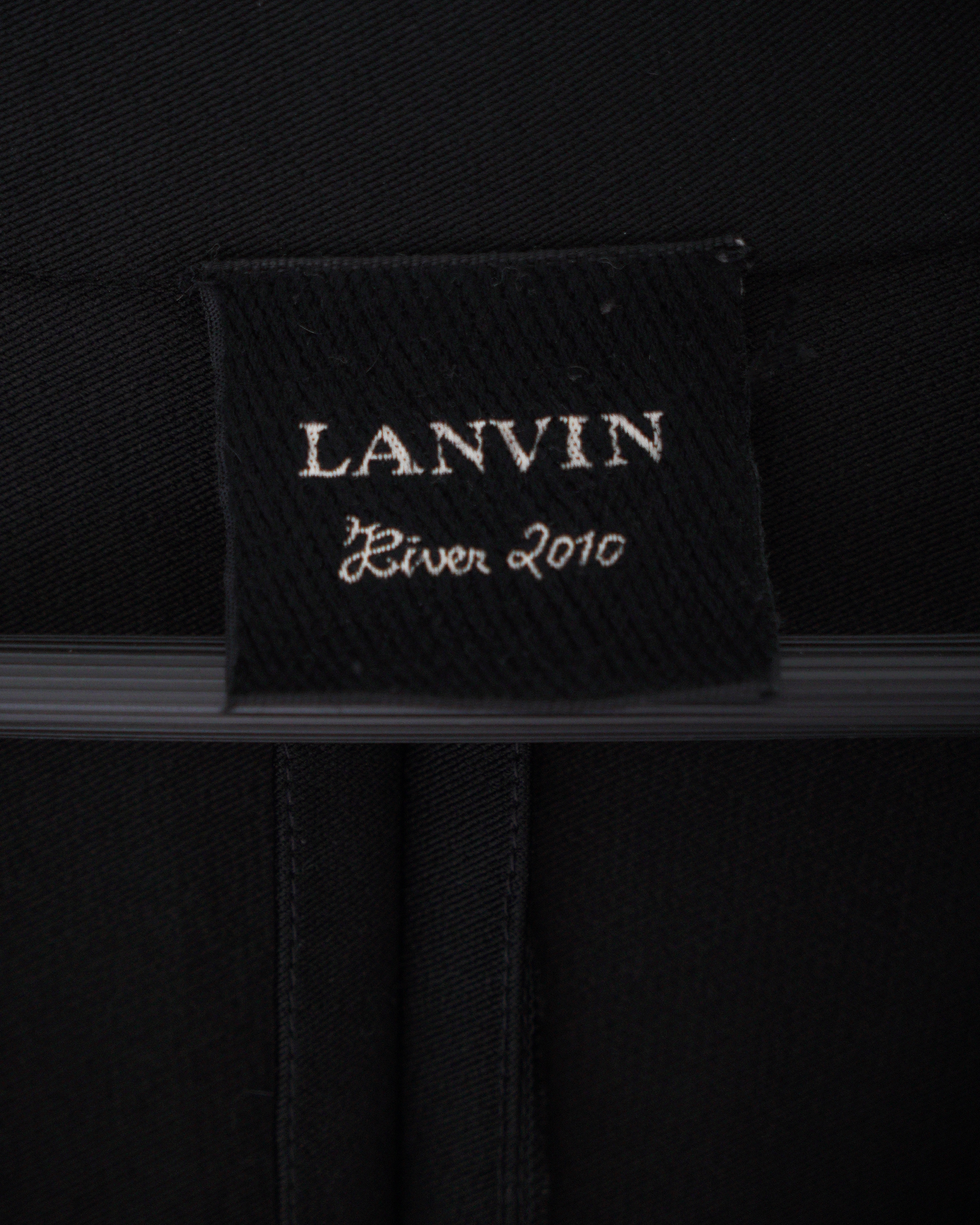 Lanvin deconstructed raw-edge fringed blazer jacket