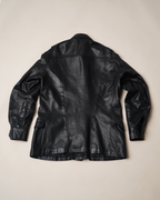 Archival 1970s Loewe 1846 Leather Military Safari Jacket