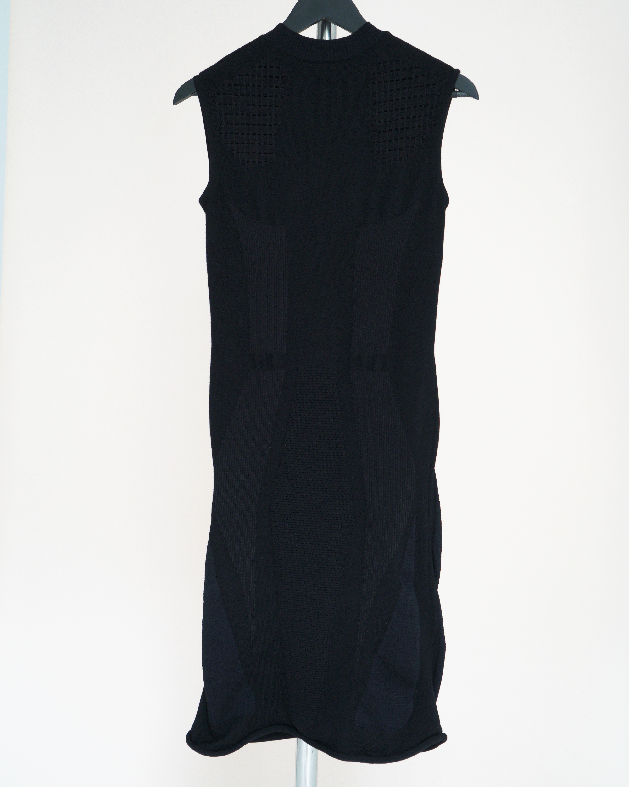 Louis Vuitton Black Bodycon Engineered Technical Knit Dress