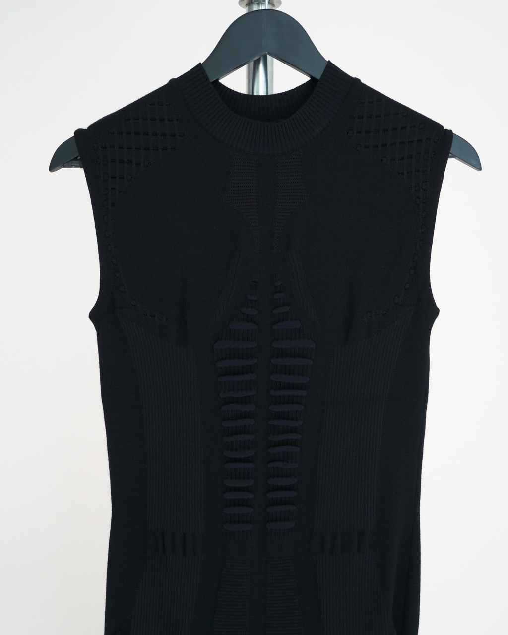 Louis Vuitton Black Bodycon Engineered Technical Knit Dress