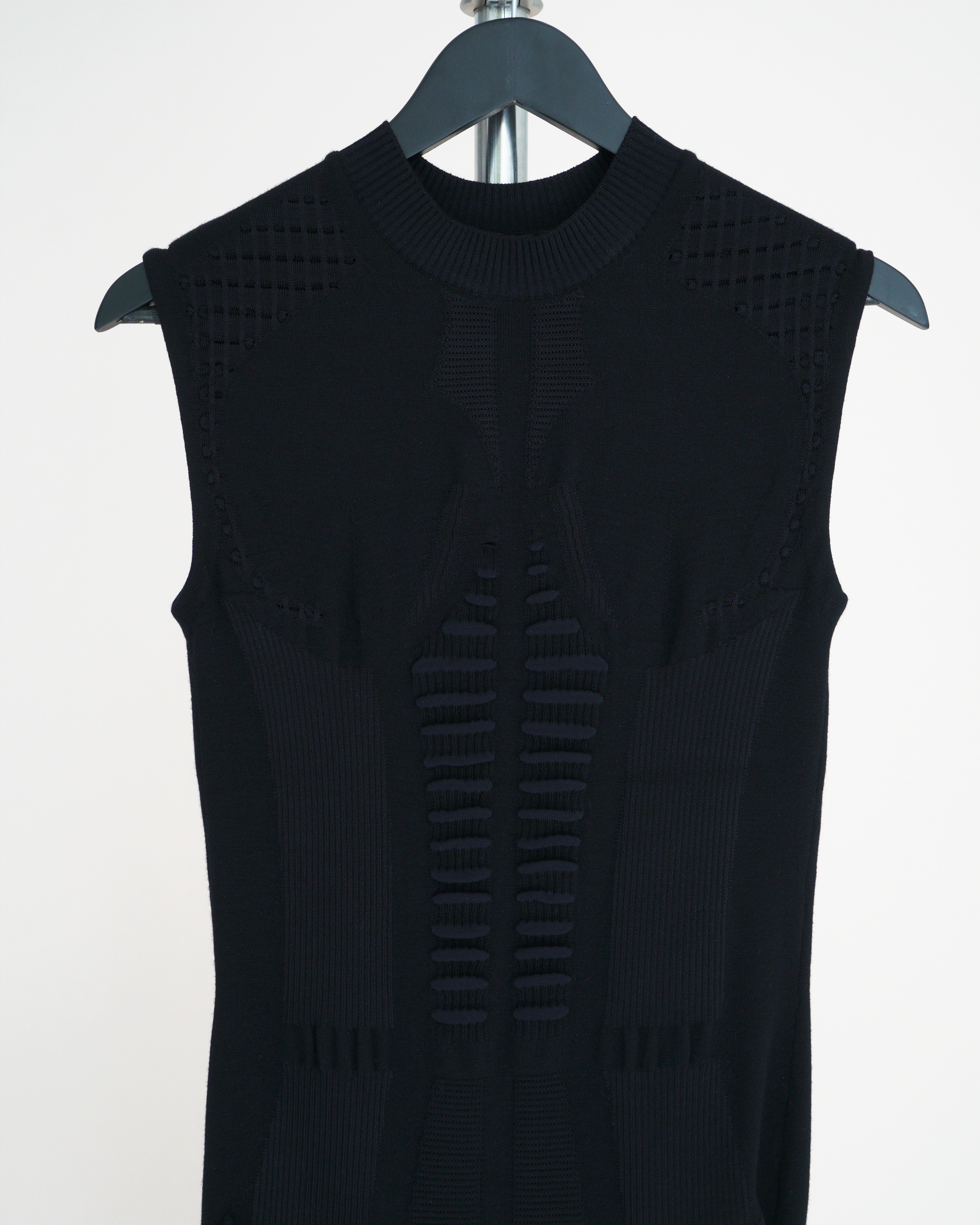 Louis Vuitton Black Bodycon Engineered Technical Knit Dress