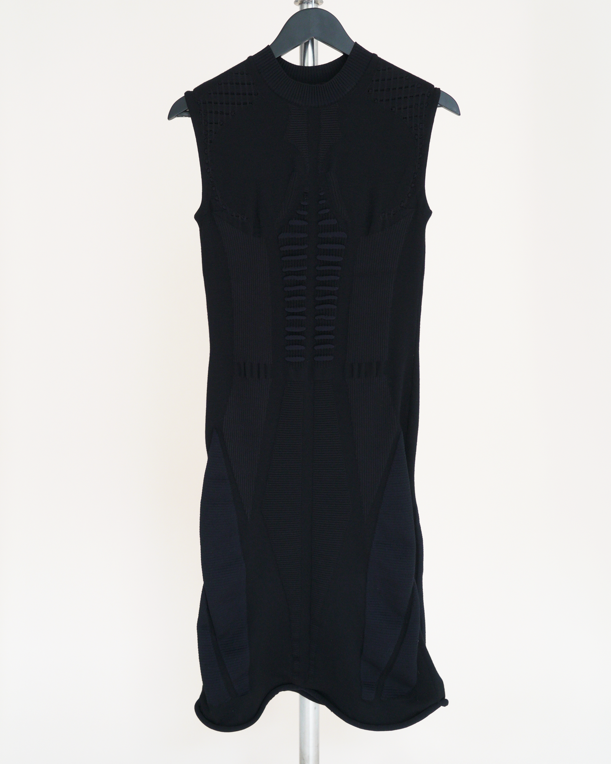 Louis Vuitton Black Bodycon Engineered Technical Knit Dress