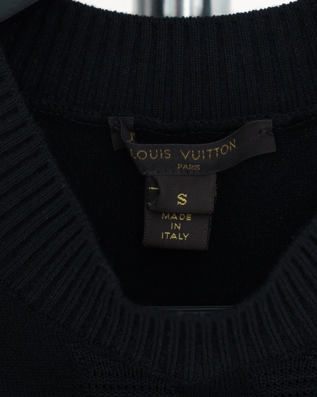 Louis Vuitton Black Bodycon Engineered Technical Knit Dress