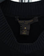 Louis Vuitton Black Bodycon Engineered Technical Knit Dress