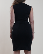 Louis Vuitton Black Bodycon Engineered Technical Knit Dress