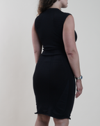 Louis Vuitton Black Bodycon Engineered Technical Knit Dress