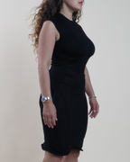 Louis Vuitton Black Bodycon Engineered Technical Knit Dress