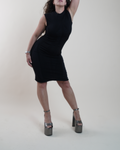 Louis Vuitton Black Bodycon Engineered Technical Knit Dress