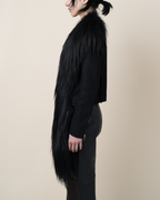 Maison Martin Margiela Line 1 Faux Fur Hybrid Cape Jacket.