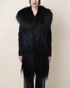 Maison Martin Margiela Line 1 Faux Fur Hybrid Cape Jacket.