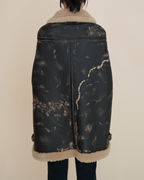 Maison Margiela Line 4 Distressed Shearling Cape