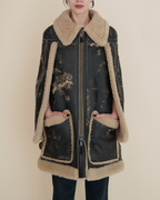 Maison Margiela Line 4 Distressed Shearling Cape