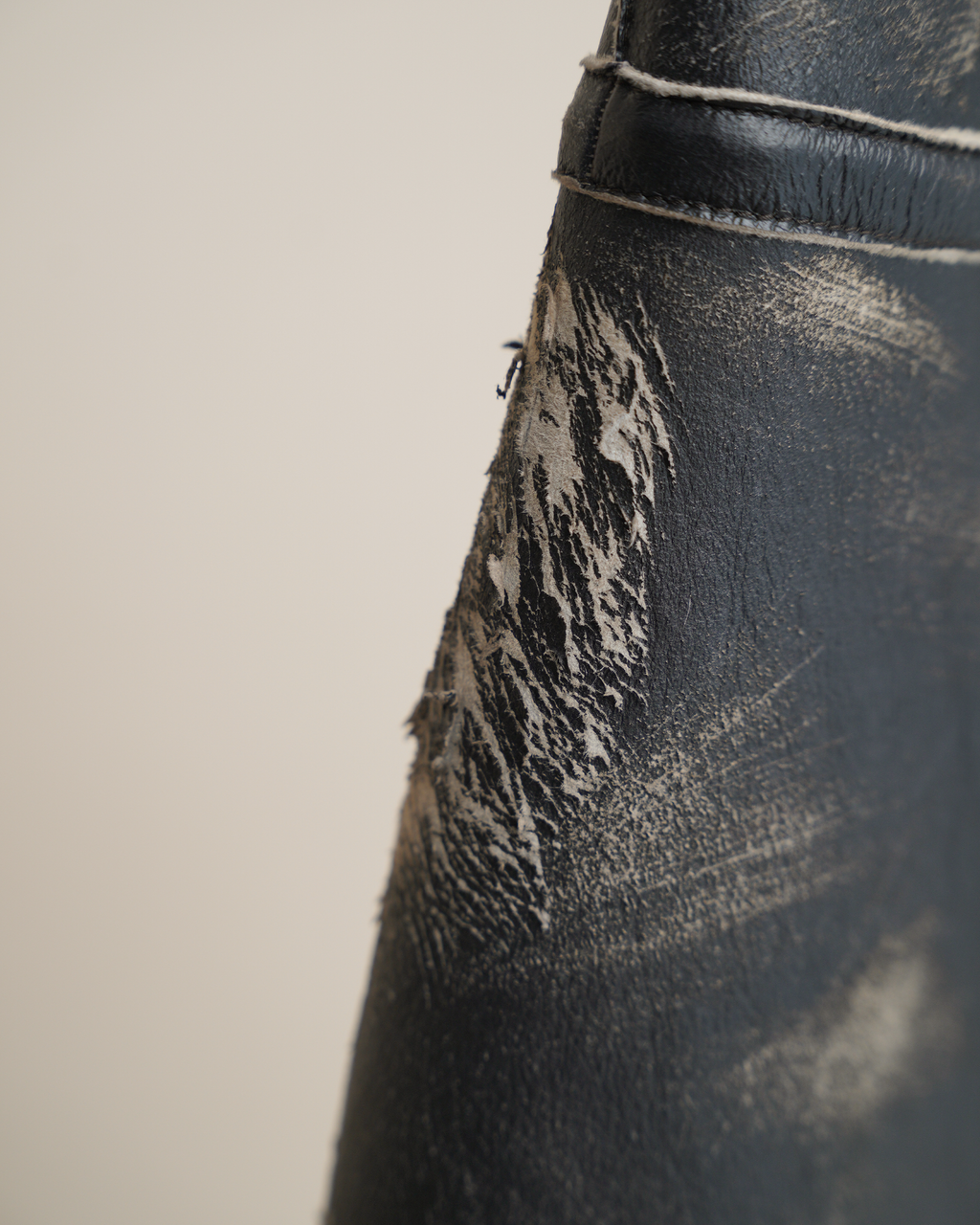 Maison Margiela Line 4 Distressed Shearling Cape