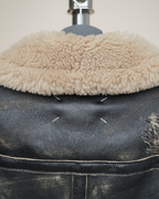 Maison Margiela Line 4 Distressed Shearling Cape