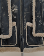 Maison Margiela Line 4 Distressed Shearling Cape