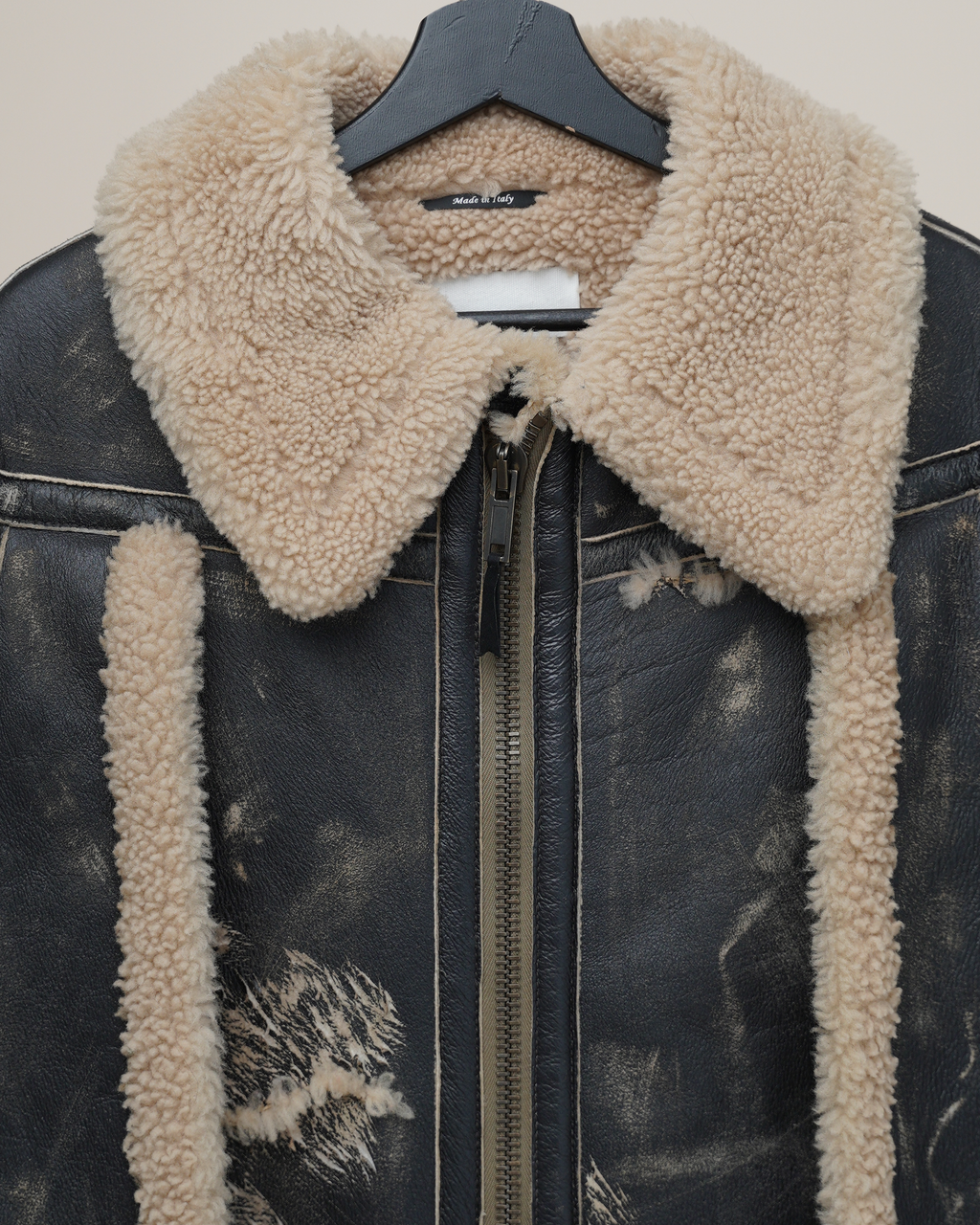 Maison Margiela Line 4 Distressed Shearling Cape