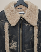 Maison Margiela Line 4 Distressed Shearling Cape